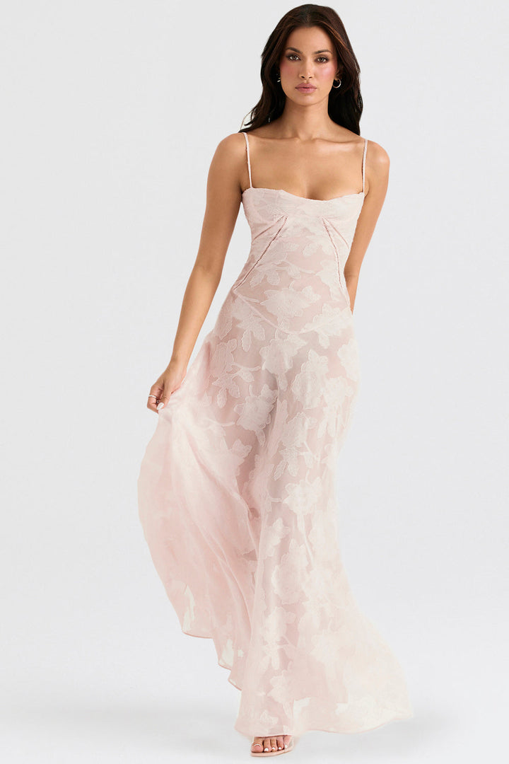 Charline | Women's Elegant Embroidered Maxi Dress