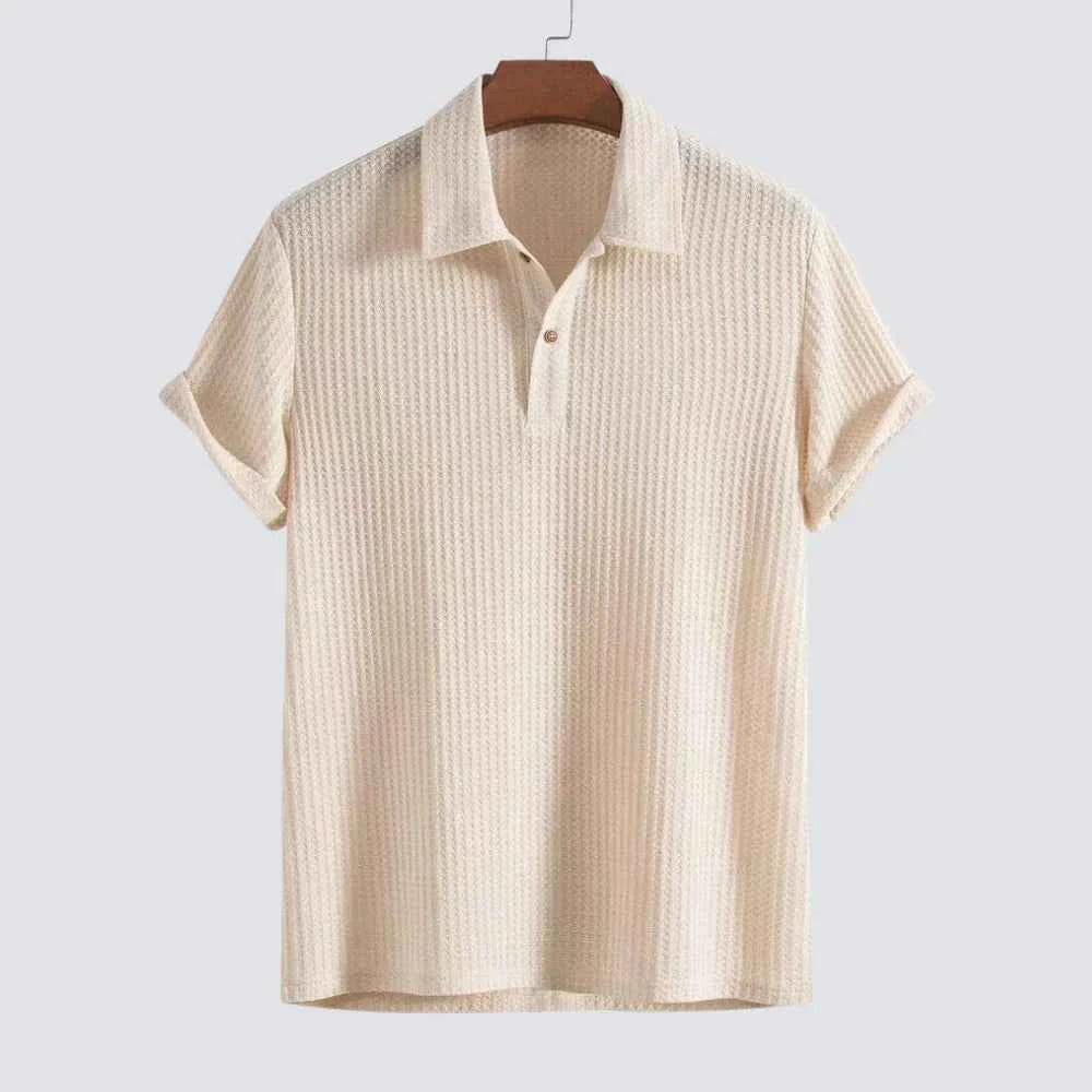 Men's Luxurious Soft Polo Shirt Beige