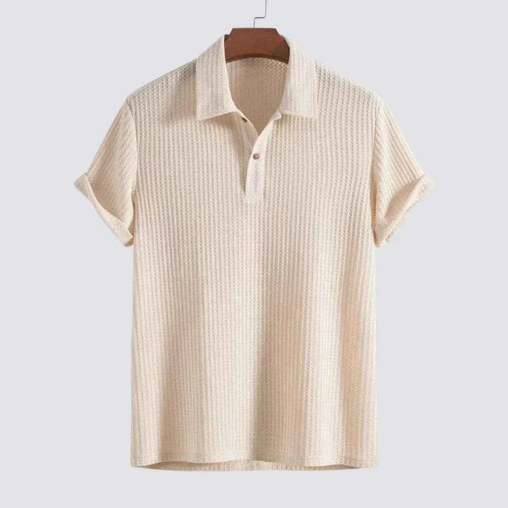 Men's Luxurious Soft Polo Shirt Beige