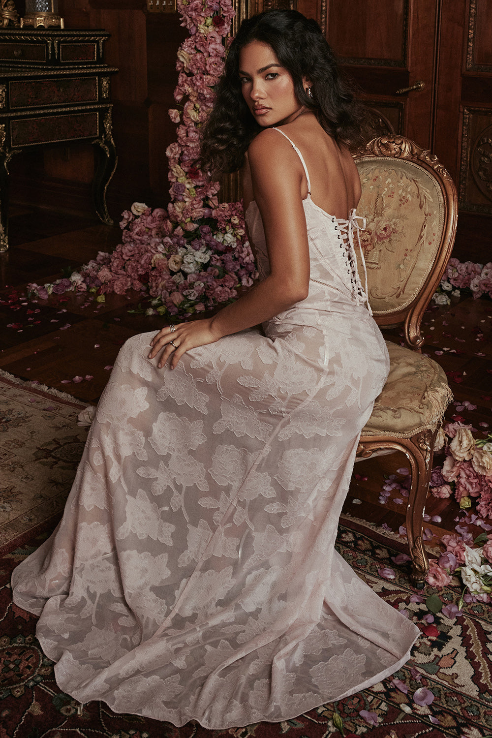 Charline | Women's Elegant Embroidered Maxi Dress