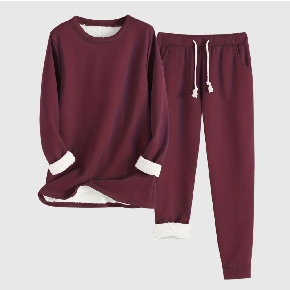 Women's Comfortable Lounge Set Bordeaux