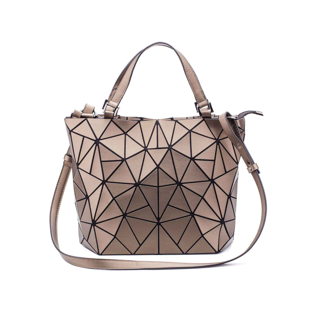 Radiant Geo-Inspired Handbag Bronze Glow