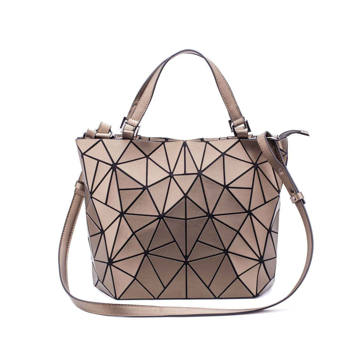 Radiant Geo-Inspired Handbag Bronze Glow