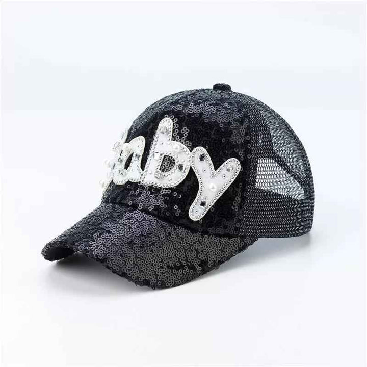 Men's & Women's Sequin Baseball Caps - Stylish Sunscreen Protection for All-Day Adventures Black