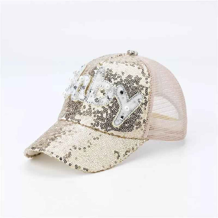 Men's & Women's Sequin Baseball Caps - Stylish Sunscreen Protection for All-Day Adventures Gold