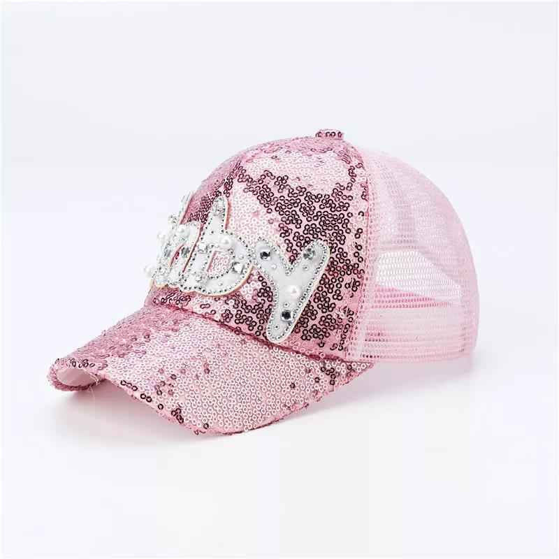 Men's & Women's Sequin Baseball Caps - Stylish Sunscreen Protection for All-Day Adventures Pink
