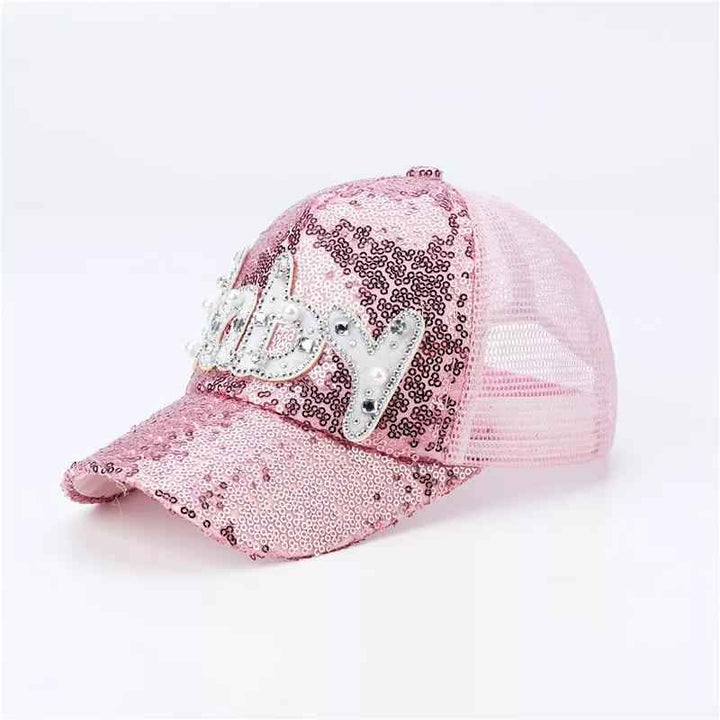 Men's & Women's Sequin Baseball Caps - Stylish Sunscreen Protection for All-Day Adventures Pink
