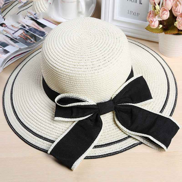 Women s Sun Protection Hat Big Brim Beach Hat Milky white