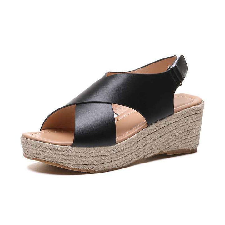 Rubber Viscose Shoes Side And Back Women's Sandals Black