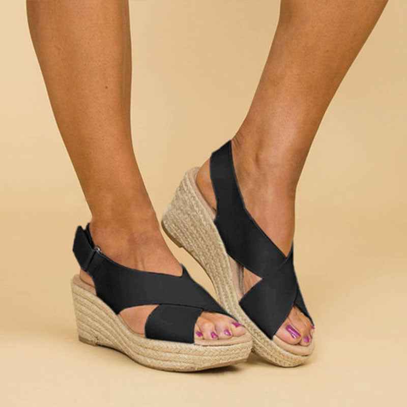 Rubber Viscose Shoes Side And Back Women's Sandals