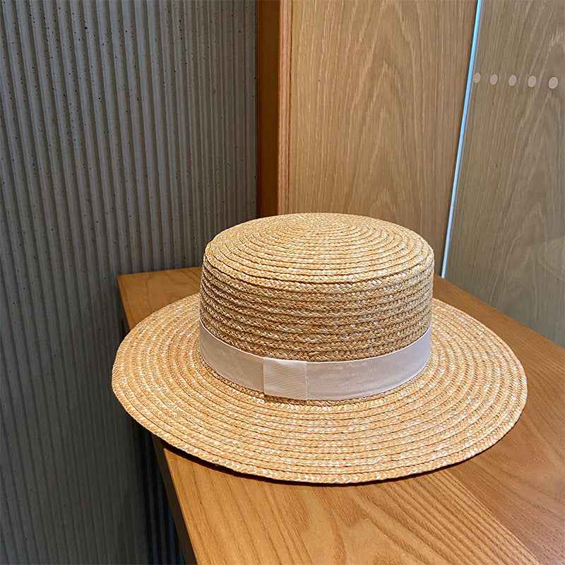 Woven Raffia Straw Hat - Stylish Sun Protection for Confident Women