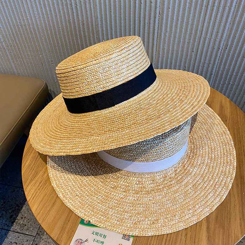 Woven Raffia Straw Hat - Stylish Sun Protection for Confident Women