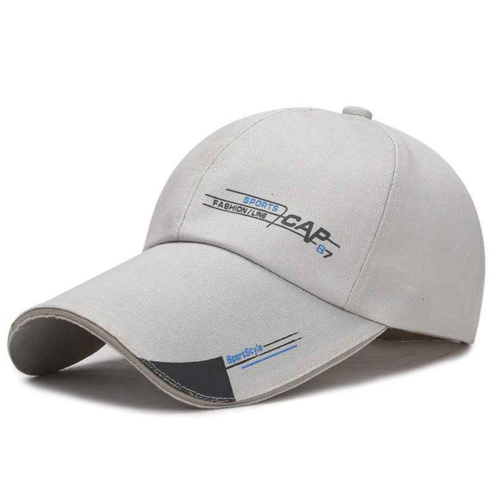 Spring And Summer Simple Running Size Lengthened Eaves Baseball Cap Men'S Sunshade Sun Hat Low Price Big Eaves Hat Cap87 Light beige adjustable