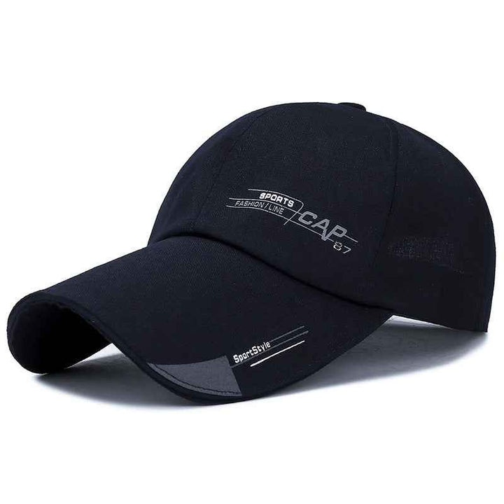 Spring And Summer Simple Running Size Lengthened Eaves Baseball Cap Men'S Sunshade Sun Hat Low Price Big Eaves Hat Cap87 Dark Blue adjustable