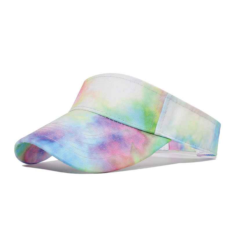 New Tie-dye Baseball Cap Men's And Women's Sun-shield Hats Wild Graffiti Hat Green roof adjustable