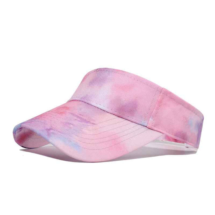 New Tie-dye Baseball Cap Men's And Women's Sun-shield Hats Wild Graffiti Hat Pink empty top adjustable