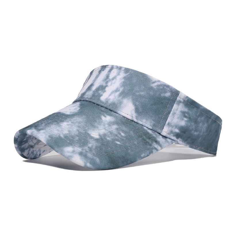 New Tie-dye Baseball Cap Men's And Women's Sun-shield Hats Wild Graffiti Hat Gray empty roof adjustable