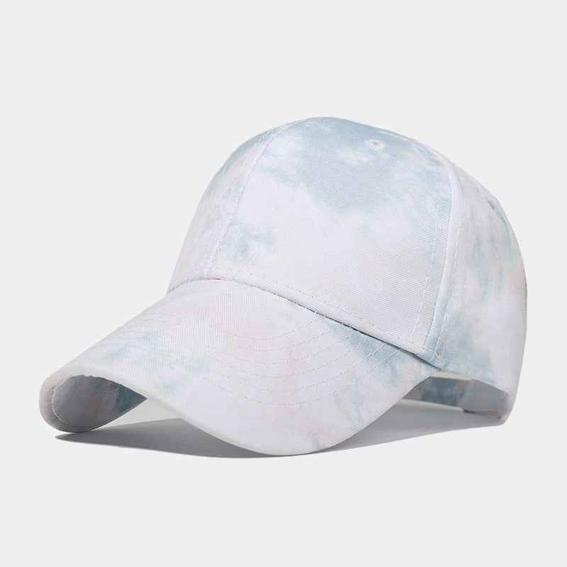 New Tie-dye Baseball Cap Men's And Women's Sun-shield Hats Wild Graffiti Hat White adjustable