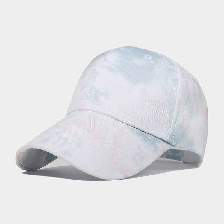 New Tie-dye Baseball Cap Men's And Women's Sun-shield Hats Wild Graffiti Hat White adjustable