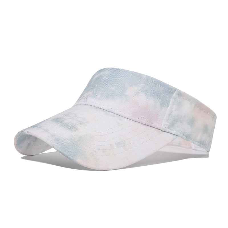 New Tie-dye Baseball Cap Men's And Women's Sun-shield Hats Wild Graffiti Hat White empty top adjustable