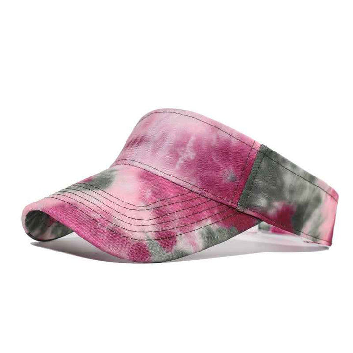New Tie-dye Baseball Cap Men's And Women's Sun-shield Hats Wild Graffiti Hat Burgundy empty top adjustable