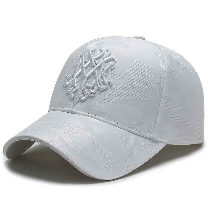 Korean Version Of The Trendy Fashion Leisure All-Match Spring And Autumn Baseball Caps Sun Protection Caps Men'S Sun Hats White Adjustable