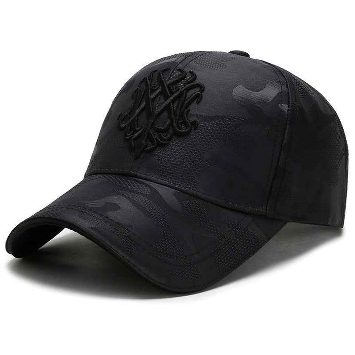 Korean Version Of The Trendy Fashion Leisure All-Match Spring And Autumn Baseball Caps Sun Protection Caps Men'S Sun Hats Black Adjustable