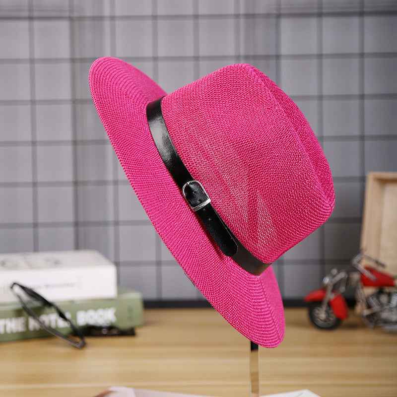 Middle-Aged And Elderly Men'S Straw Hats, Sun-Shading And Sun-Proof Straw Hats For The Elderly In Autumn, Sun Hats For Fathers In Autumn Red