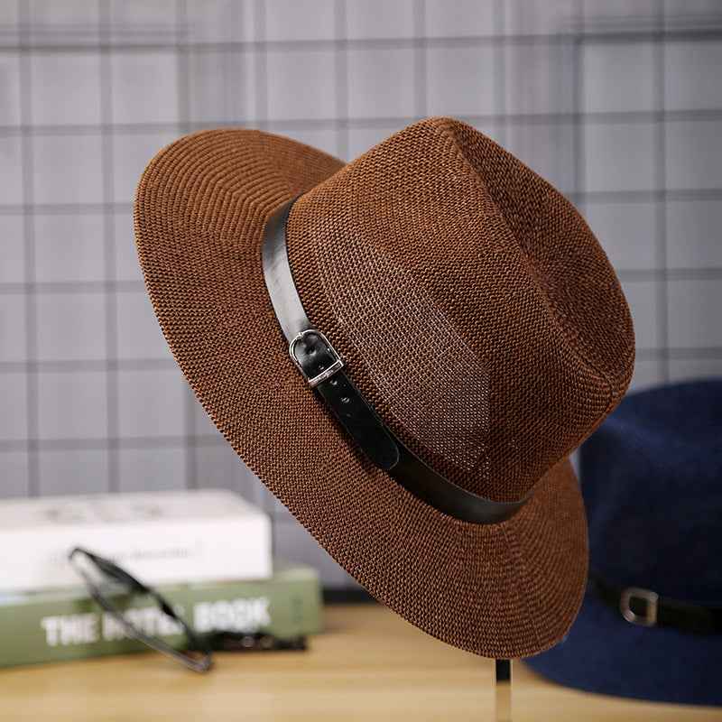 Middle-Aged And Elderly Men'S Straw Hats, Sun-Shading And Sun-Proof Straw Hats For The Elderly In Autumn, Sun Hats For Fathers In Autumn Brown