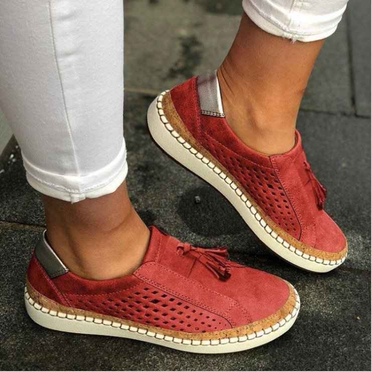 Women's Breathable Slip-On Shoes Red
