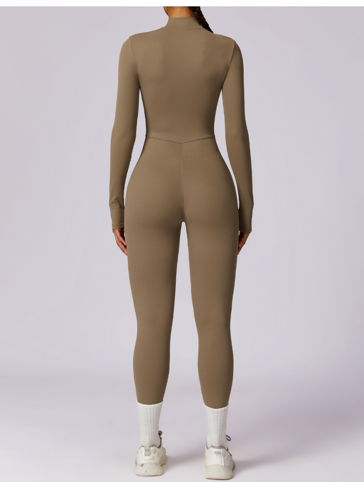 Women's Long Sleeve Shaping Yoga Fitness Jumpsuit