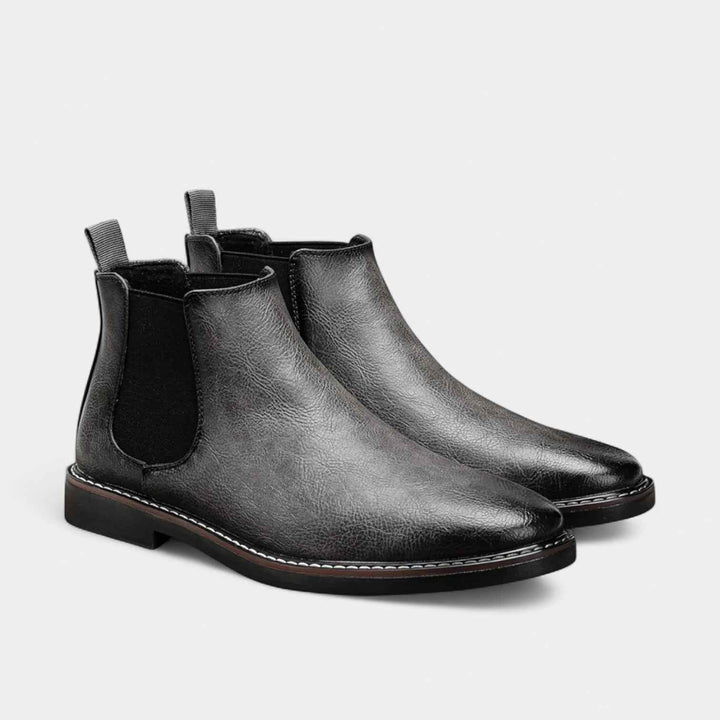 Men's Stylish Slip-On Classic Chelsea Winter Boots Black