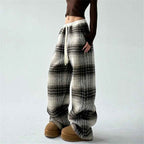 Women's Plaid Lounge Pants Gray