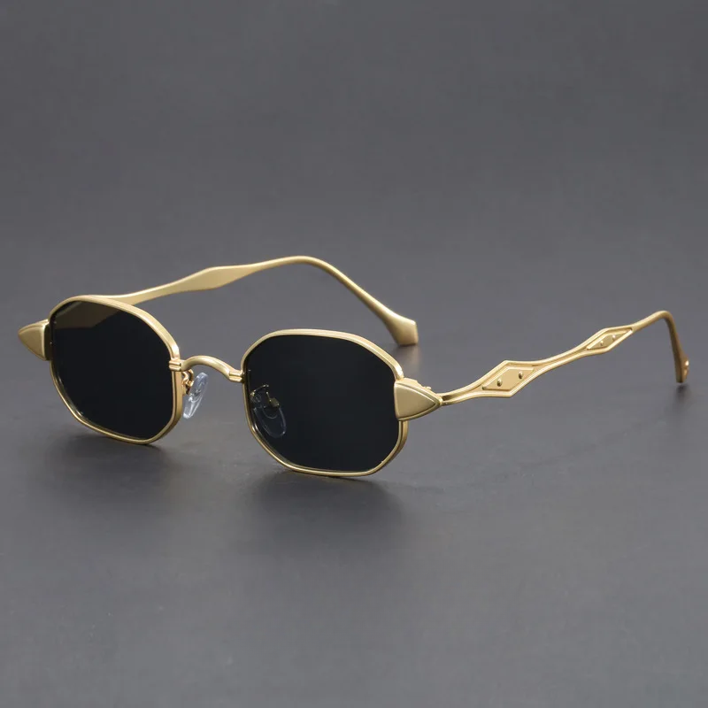 Futuristic Cyberpunk Sunglasses Gold- Black