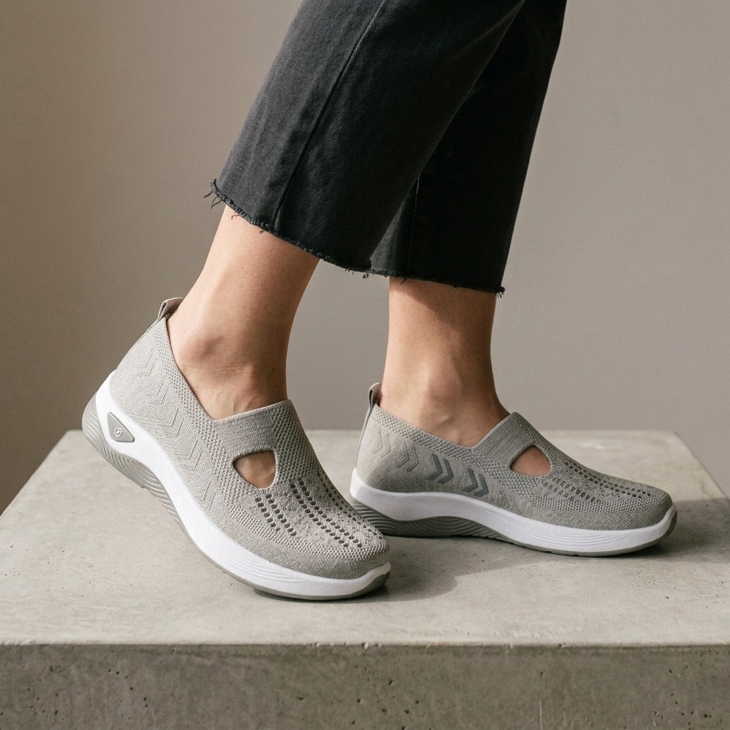 Women's Orthopedic Knit Sneakers Gray