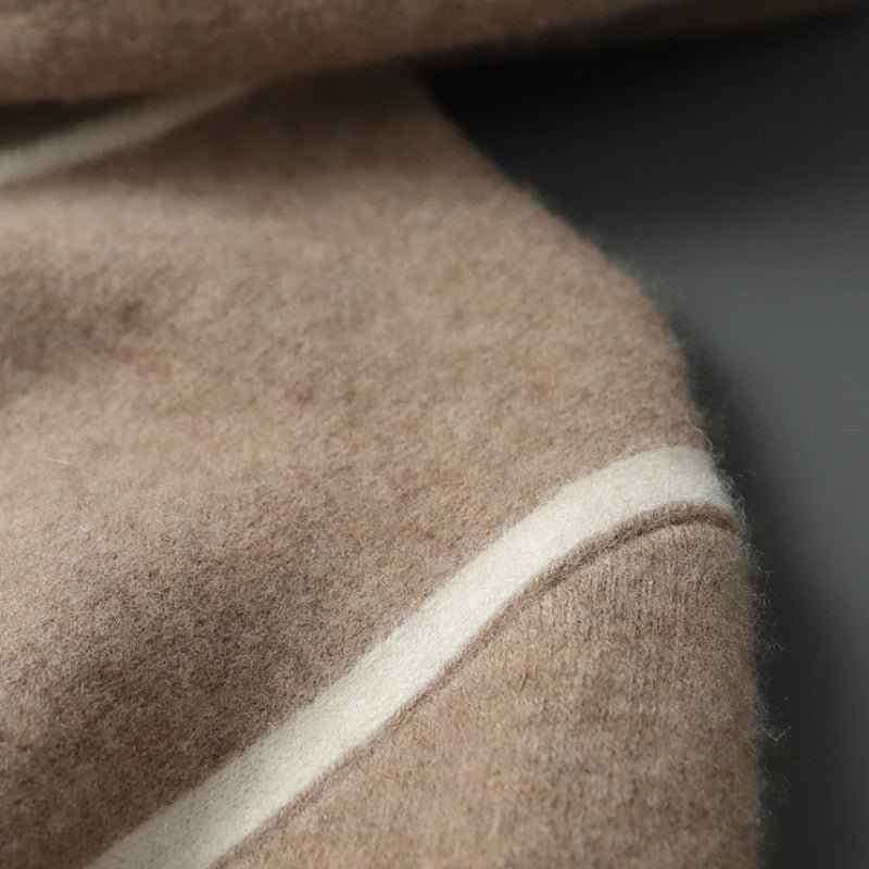 Men's Regular Fit Zip Front Hoodie with Contrast Trim