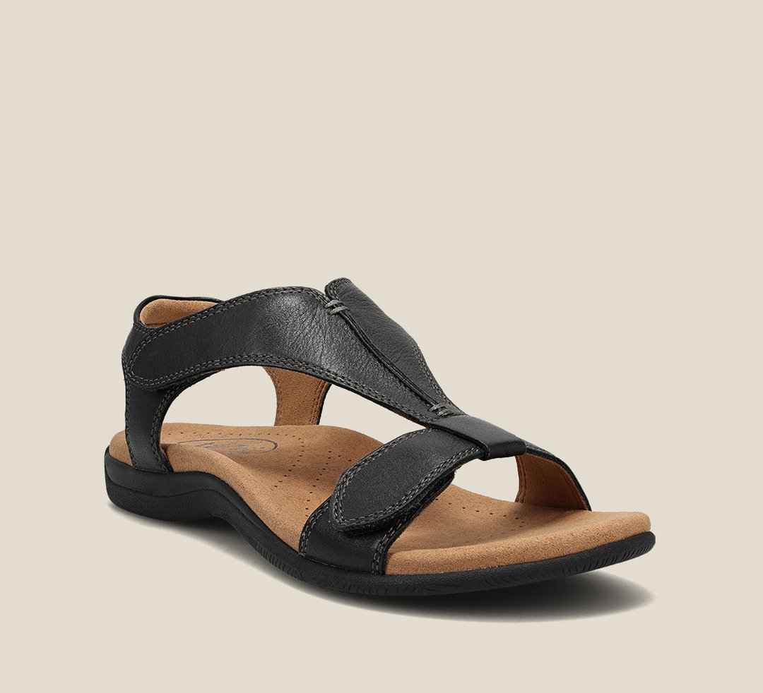 Carolyn | Orthopedic Vegan Leather Sandals Black