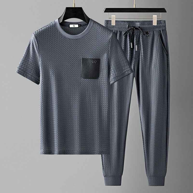 Premium Jacquard Bedding Set Royal Gray
