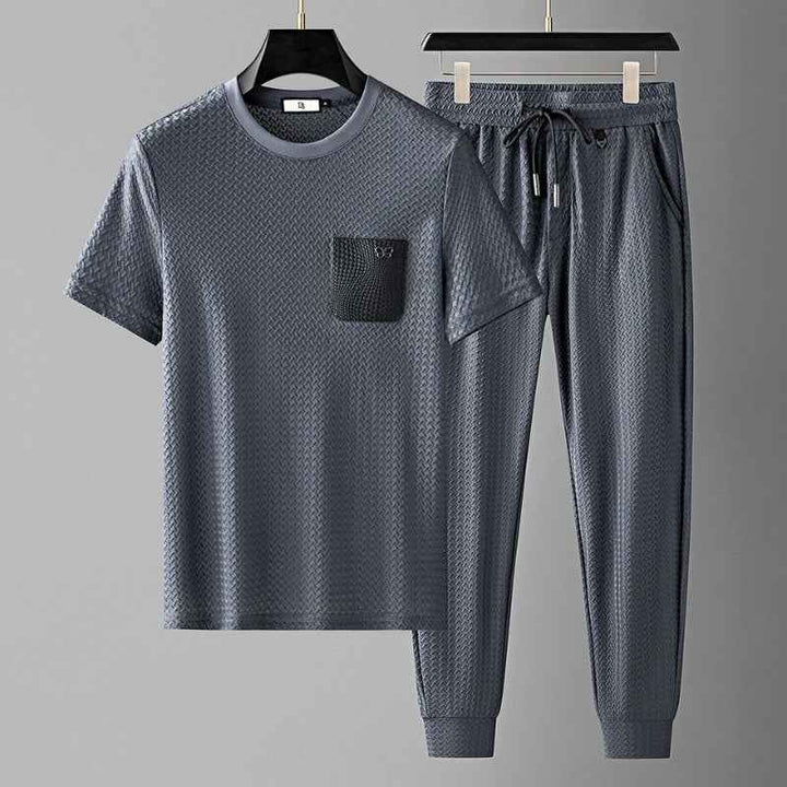 Premium Jacquard Bedding Set Royal Gray