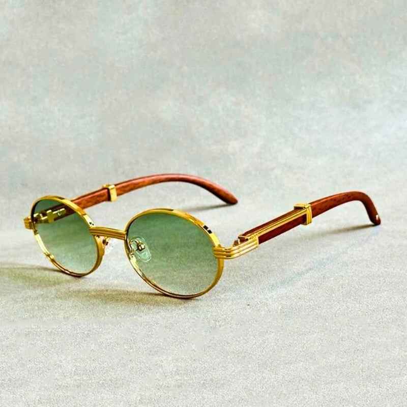 Artistic Designer Sunglasses Inspired by Renaissance Style Emerald