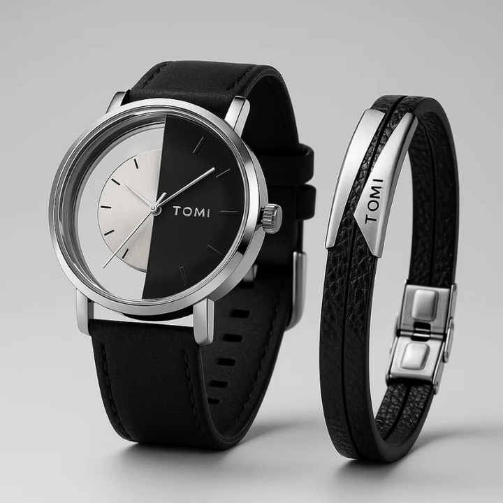 Stylish Eclipse Watch Set for Every Occasion Black Silver