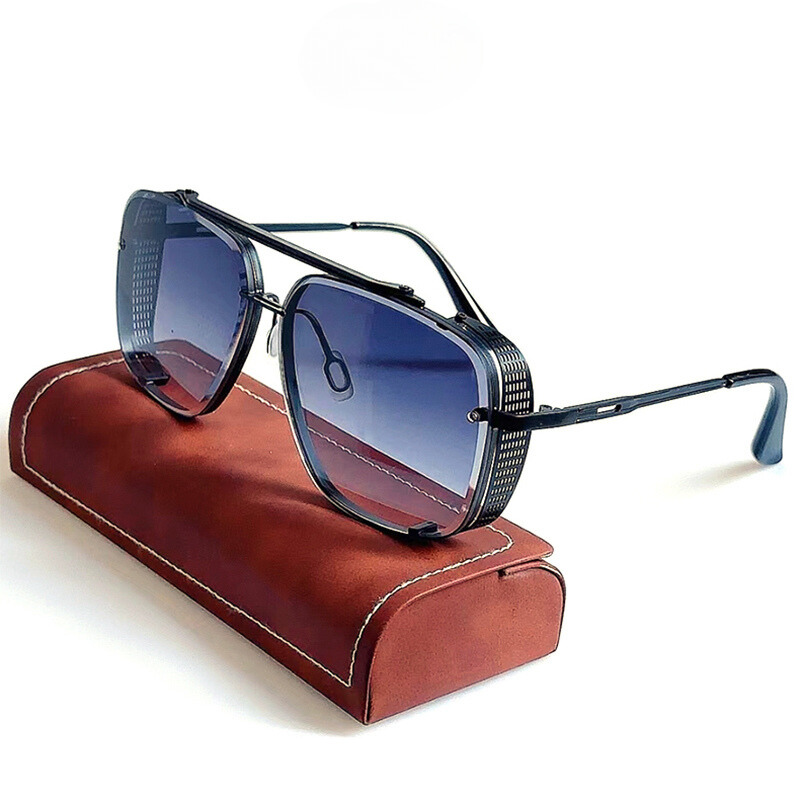 Retro-Inspired Vintage Sunglasses Midnight Blue