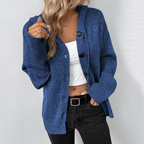 Women's Knit Button-Up Cardigan Blue