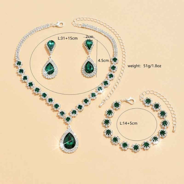 Elegant 3-Piece Gemstone Jewelry Set