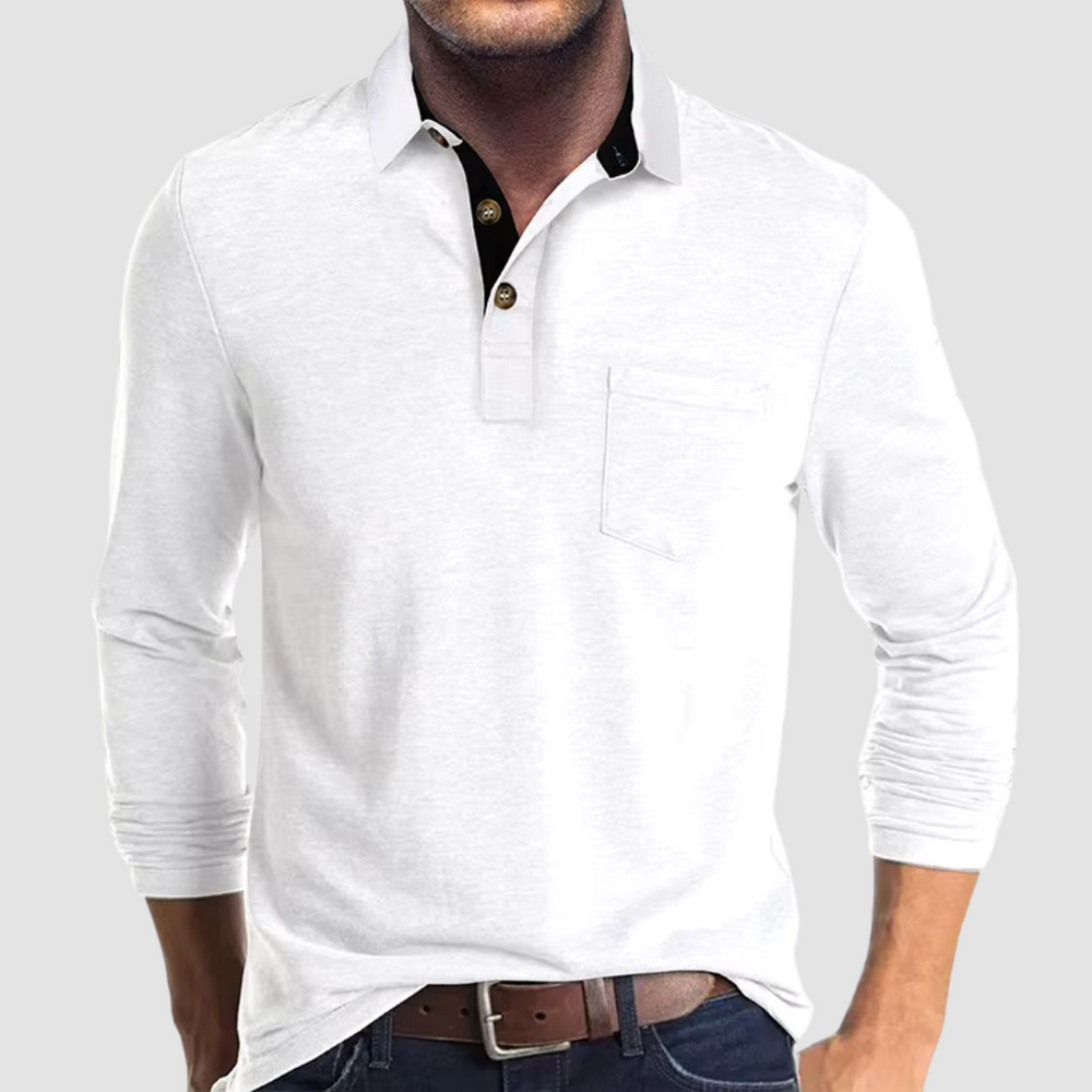 Men's Stylish Polo Shirt White