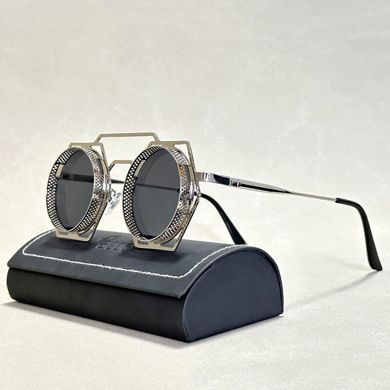 Vintage-Inspired Steampunk Sunglasses Gunmetal