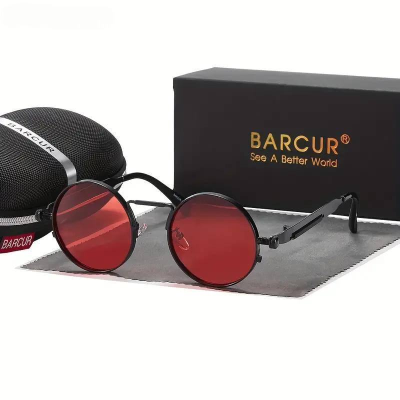 Steampunk-Inspired Mirage Sunglasses Black Red
