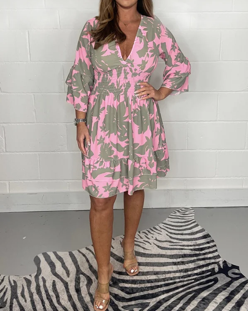 Women's Elegant Pink Midi Summer Dress