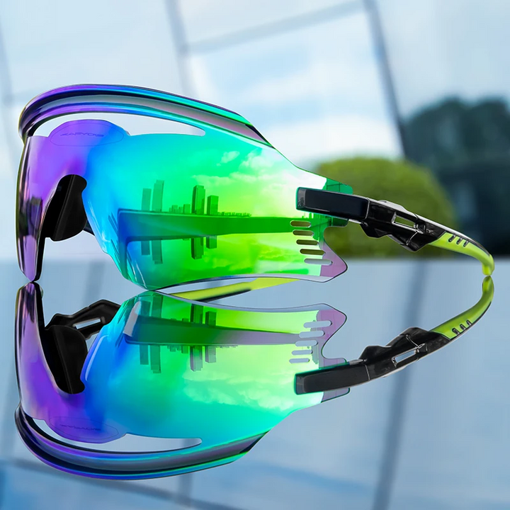 Polarized Solar Shades for Ultimate Sun Protection Lime Black
