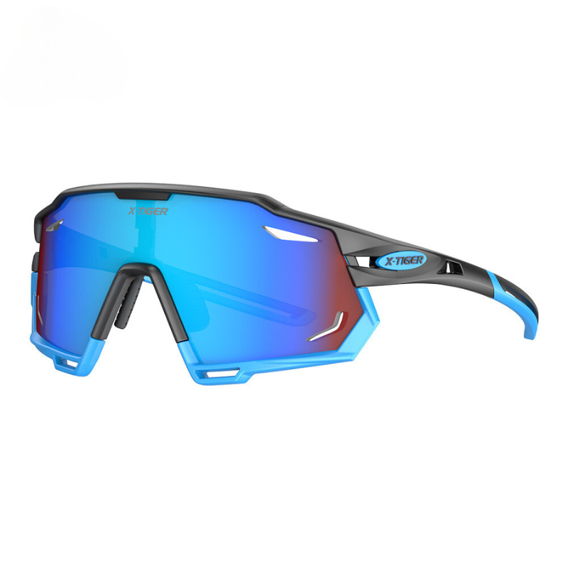 Polarized SolarZoom Sunglasses Black Blue